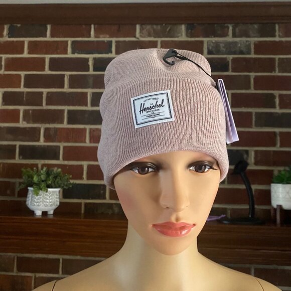 Herschel Supply Women’s Rib Knit Beanie Ash Rose One Size Unisex,Outdoor,New - Picture 8 of 16